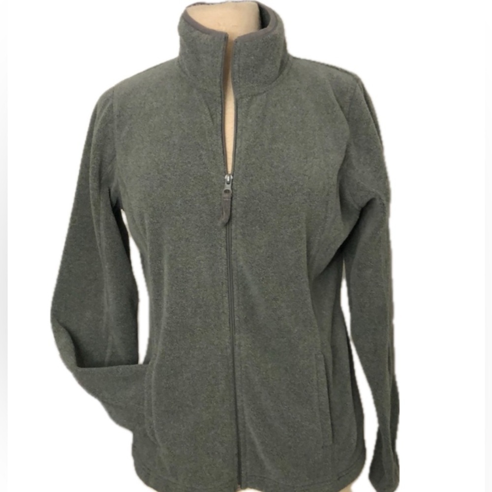 Made for Life‎ Sage Green Fleece Zipper Front Jacket with Pockets Sz S